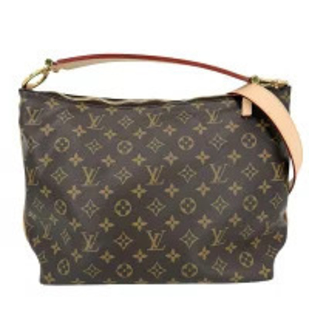 Louis Vuitton Monogram Sully Hobo Bag Crossbody Bag Canvas Leather Brown